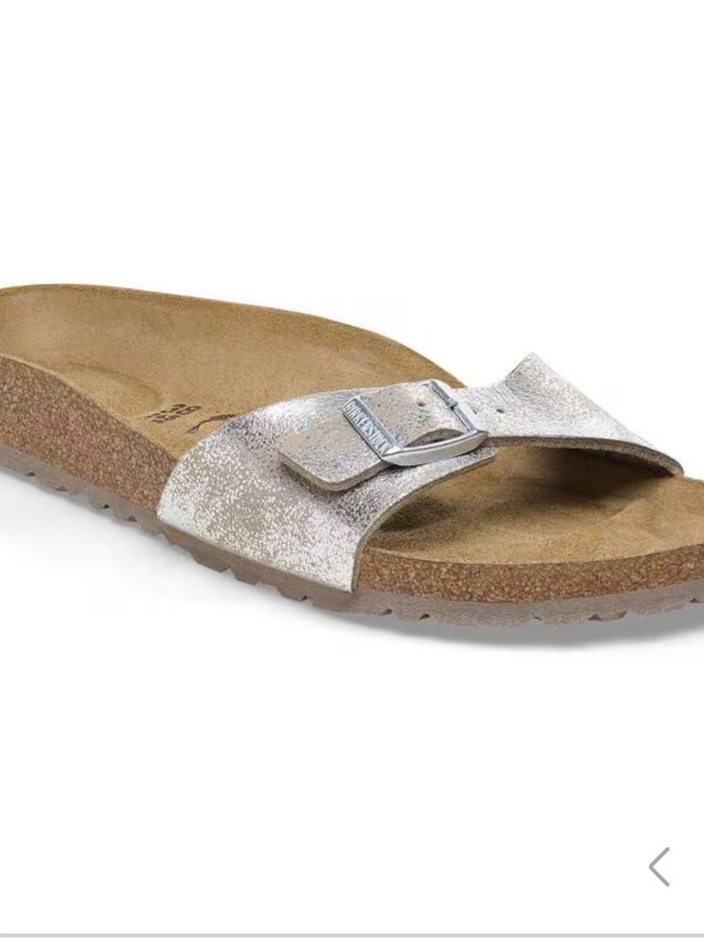 Birkenstock Madrid - Washed Metallic Silver - 40 - Worn Twice